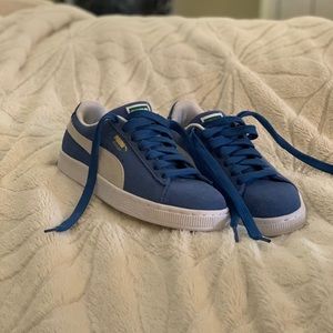 Blue Puma Suedes